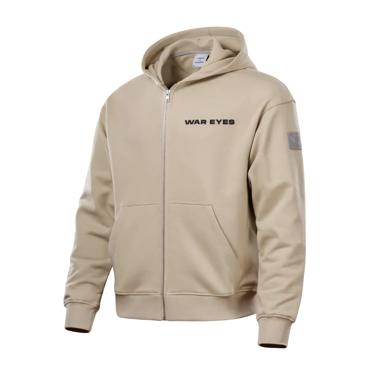Зіп-худі «War Eyes» від libkos×ukrarmor. Бежевий