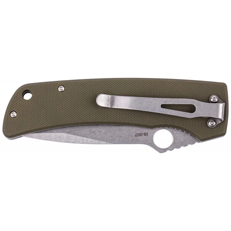 Ніж розкладний SKIF Hole. Форма Drop Point. Руків’я оливкове 5