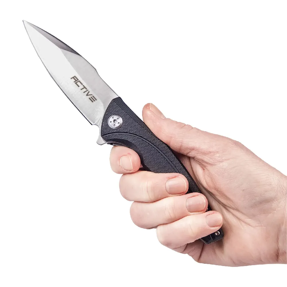 Ніж розкладний Active Varan. Нержавіюча сталь, 200 мм. Чорний 5