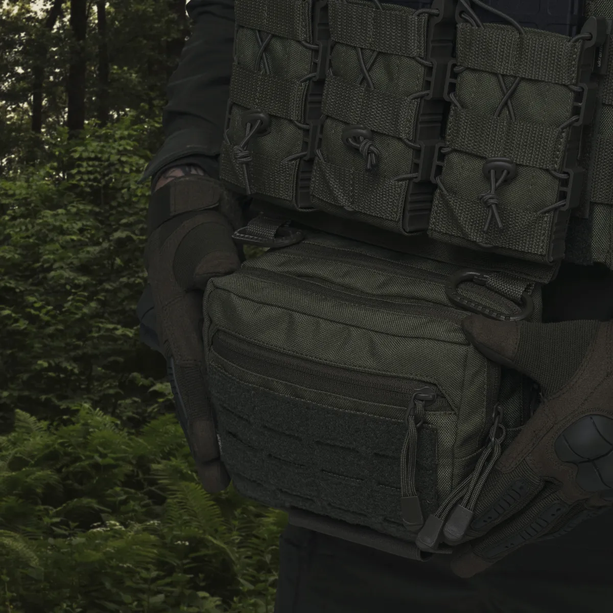 Сумка-напашник PRO. Розмір L (16х22 см). Матеріал Cordura 1000. Олива 6