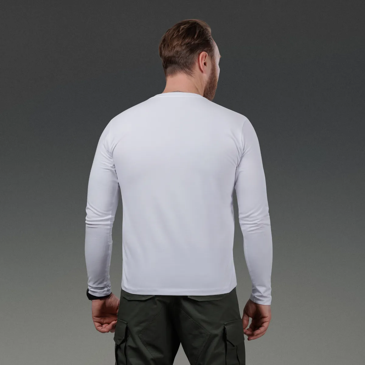 Кофта-лонгслів Ukrarmor Pulse Longsleeve. Cotton and Elastane. Білий 3