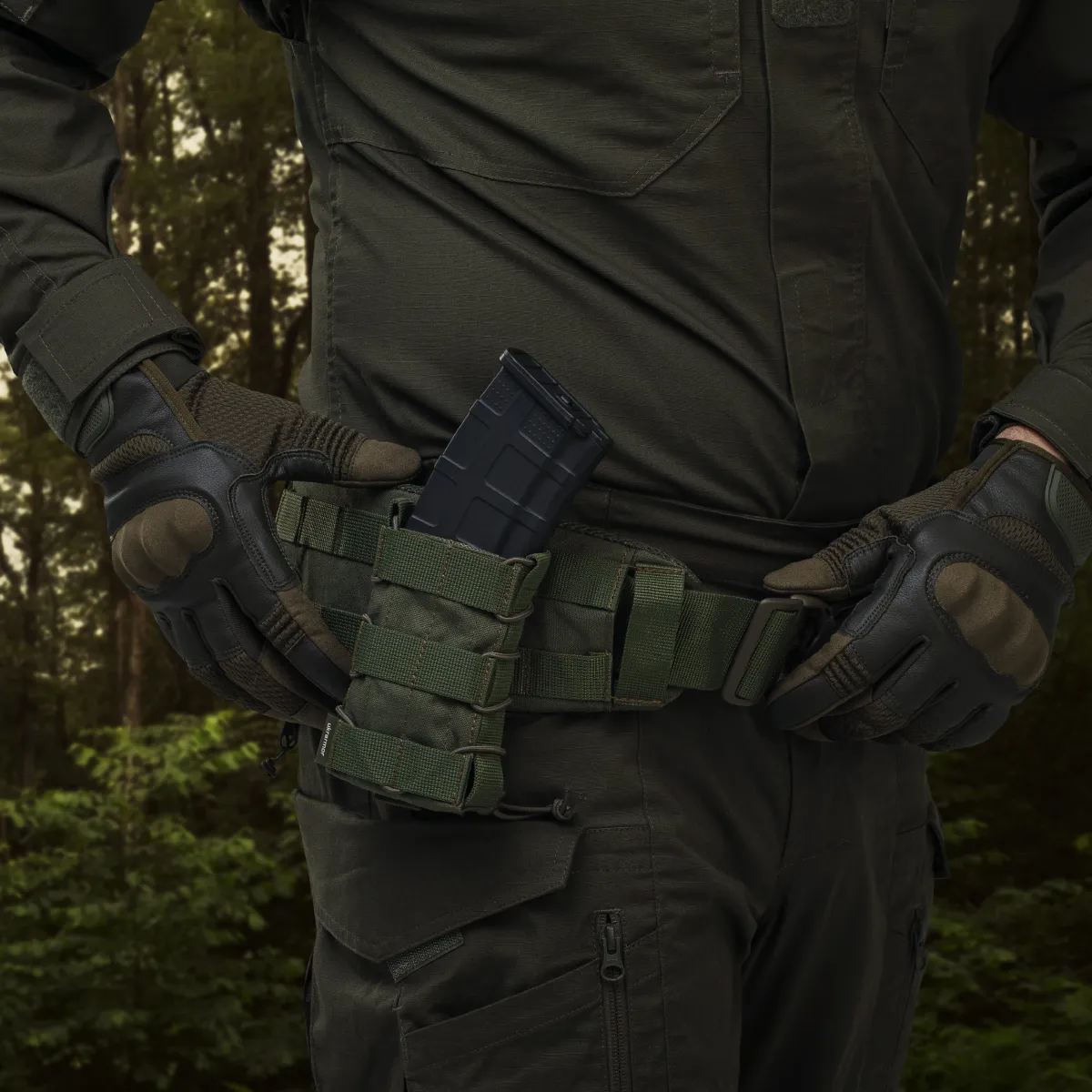 Одинарний підсумок під магазини АК/АR (тканевий). Олива 5