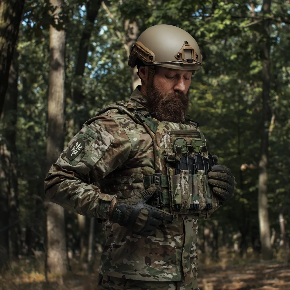 Потрійний еластичний підсумок для магазинів АК/АR відкритого типу з кріпленням MOLLE. Мультикам 5