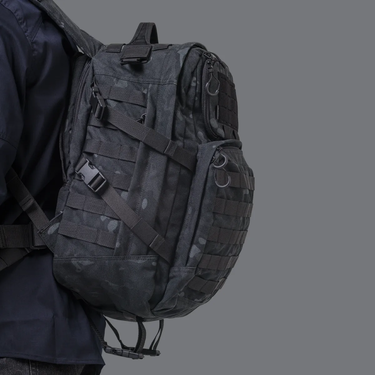 Тактичний рюкзак RANGER на 40 л. Мультикам чорний. CORDURA 1000 10