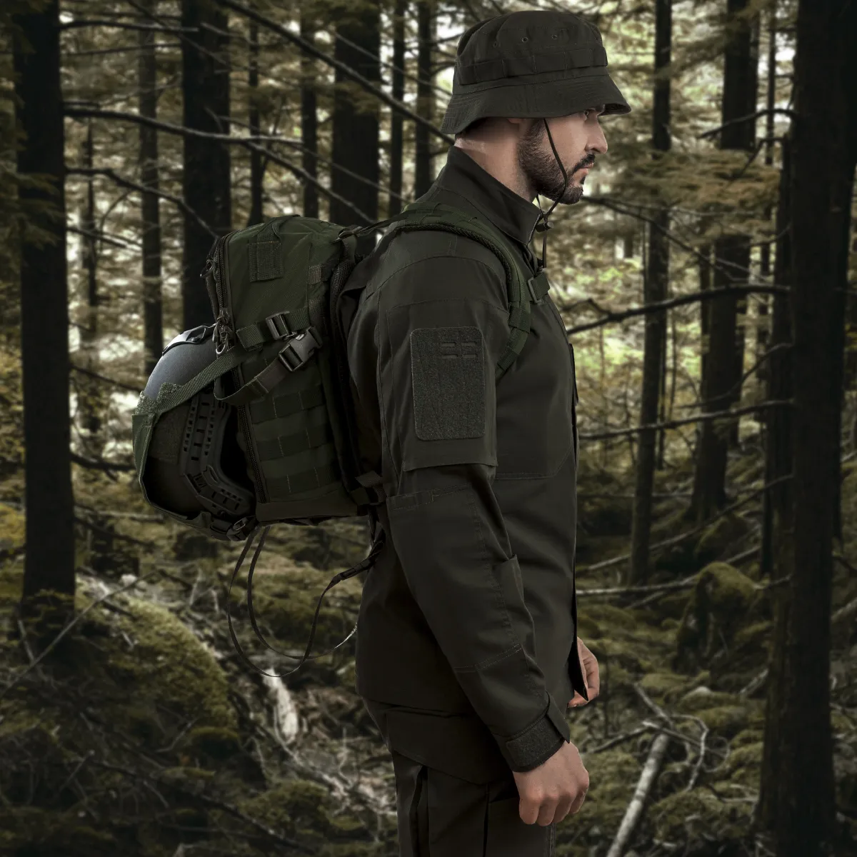 Тактичний рюкзак DP20 на 20 л. Cordura 1000D. Кріплення Molle. Олива 6