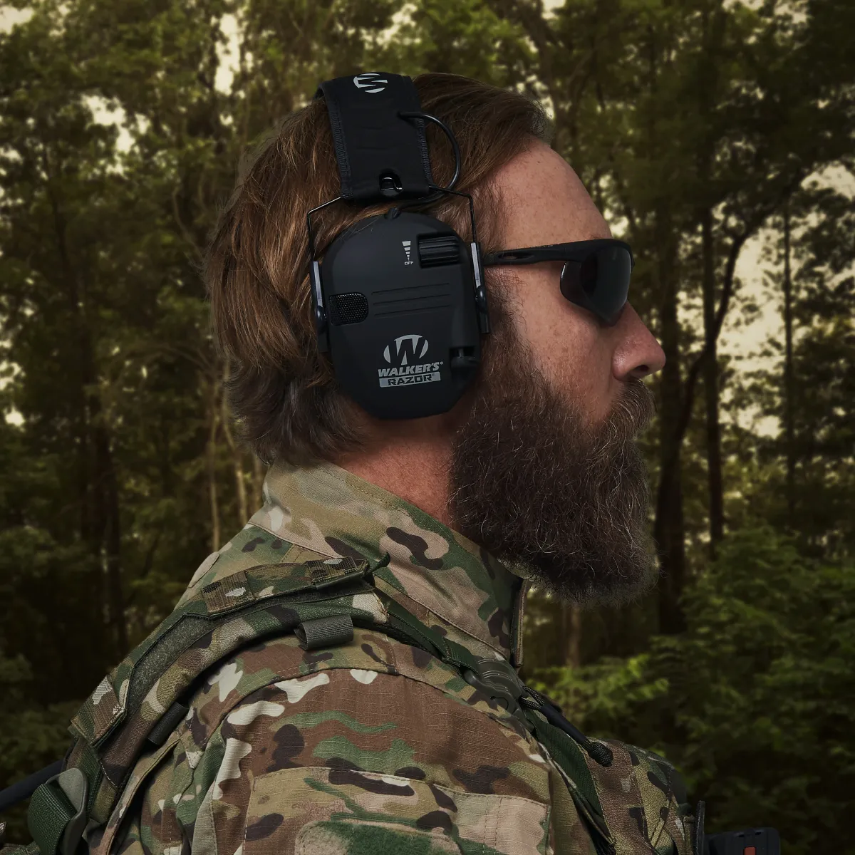 Активні навушники Walker's Razor Black (Чорний) з наголів'ям. Виробник США 5