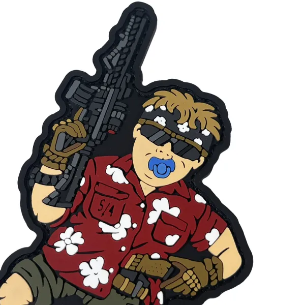 Патч (шеврон) «Малюк народжений для війни Summer Edition» від Sanchi. М’який ПВХ пластик 2