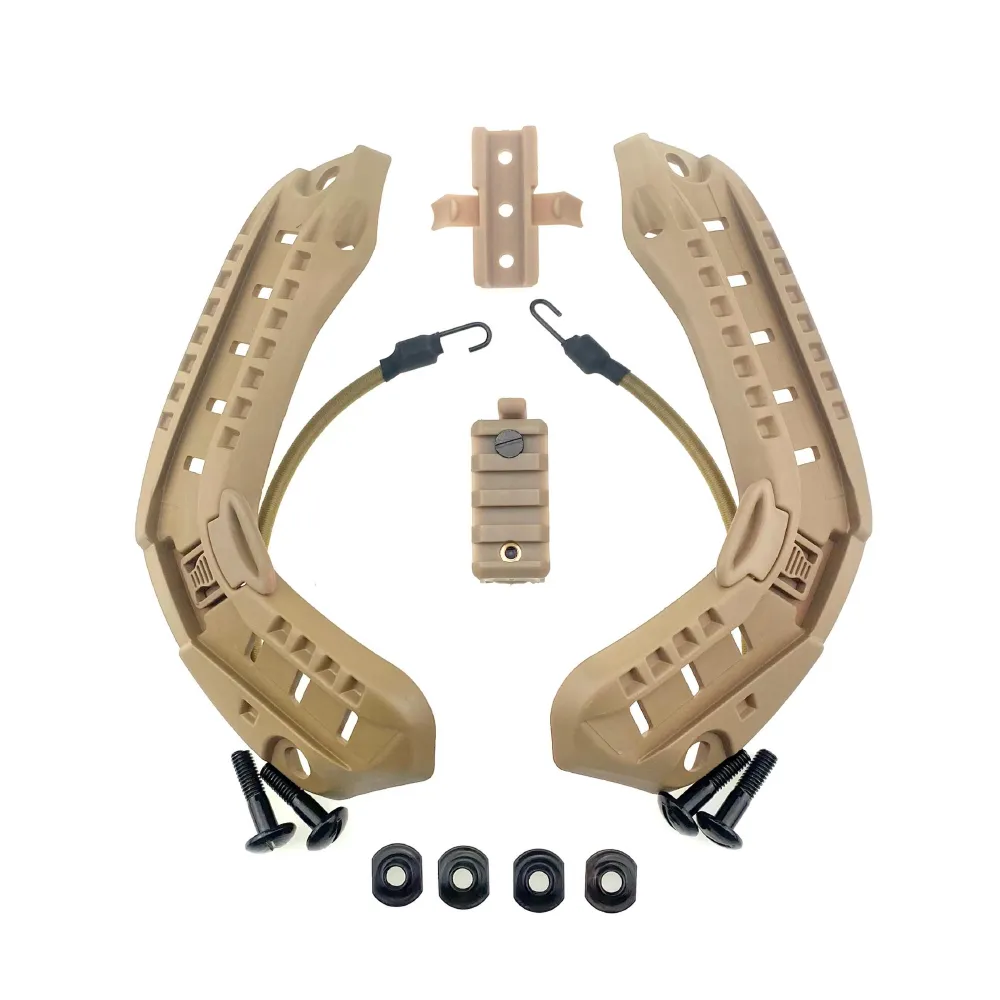 Комплект рейок на шолом Fast\TOR-D, планки Picatinny та кріплення Wing-Loc, Койот 5