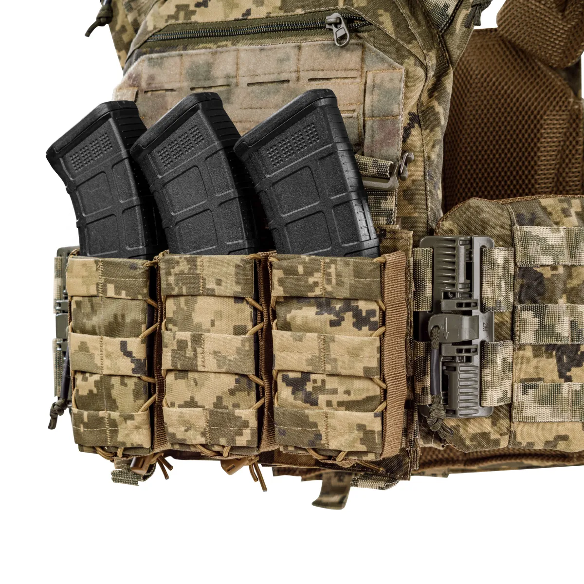 Одинарний підсумок під магазин АК, пластикова основа. MOLLE інтерфейс. Піксель (ММ-14) 7