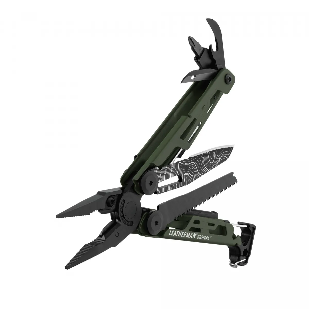 Мультитул Leatherman® (США) Signal Ranger Green на 19 інструментів з нержавіючої сталі, нейлоновий чохол. 3