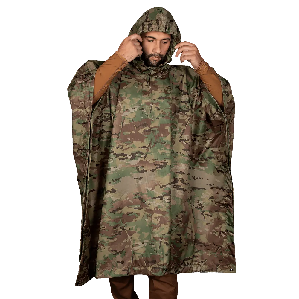 Пончо Piligrim. Вологостійке з військовим забарвленням. Мультикам 2