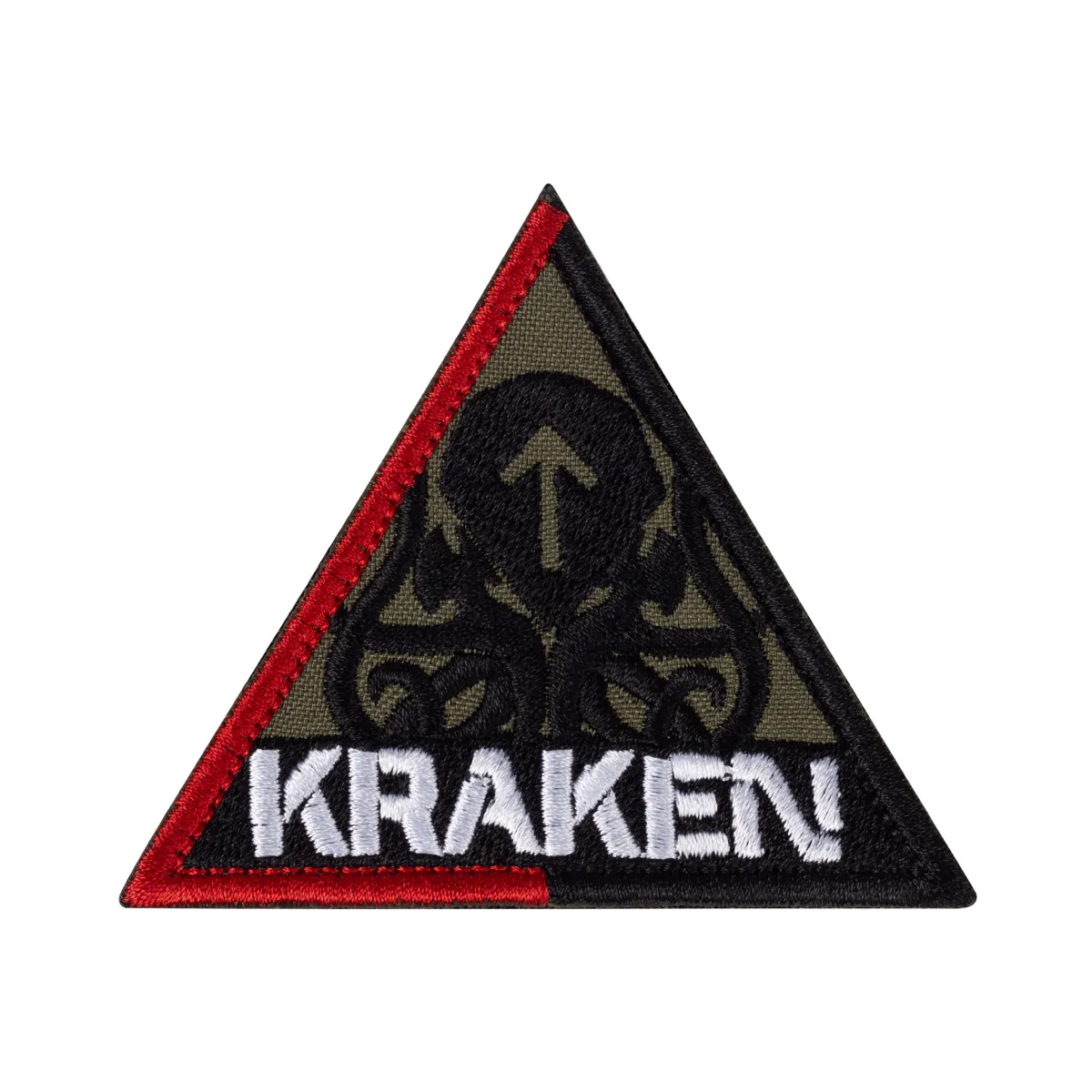 Шеврон (нашивка) Kraken, 8.5х9 см. Треугольный