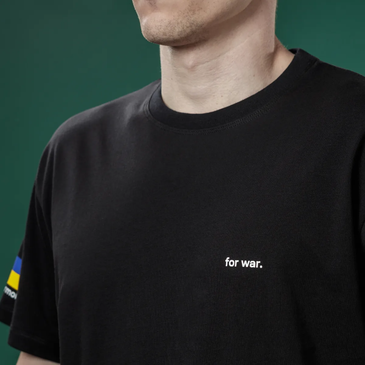 Футболка чоловіча For War Black (чорний). Матеріал Cotton/Elastane 2