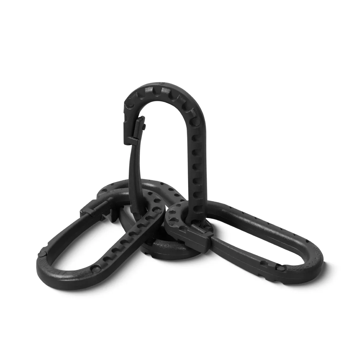 Карабін пластиковий універсальний, 60 х 40 мм. Колір Чорний 3