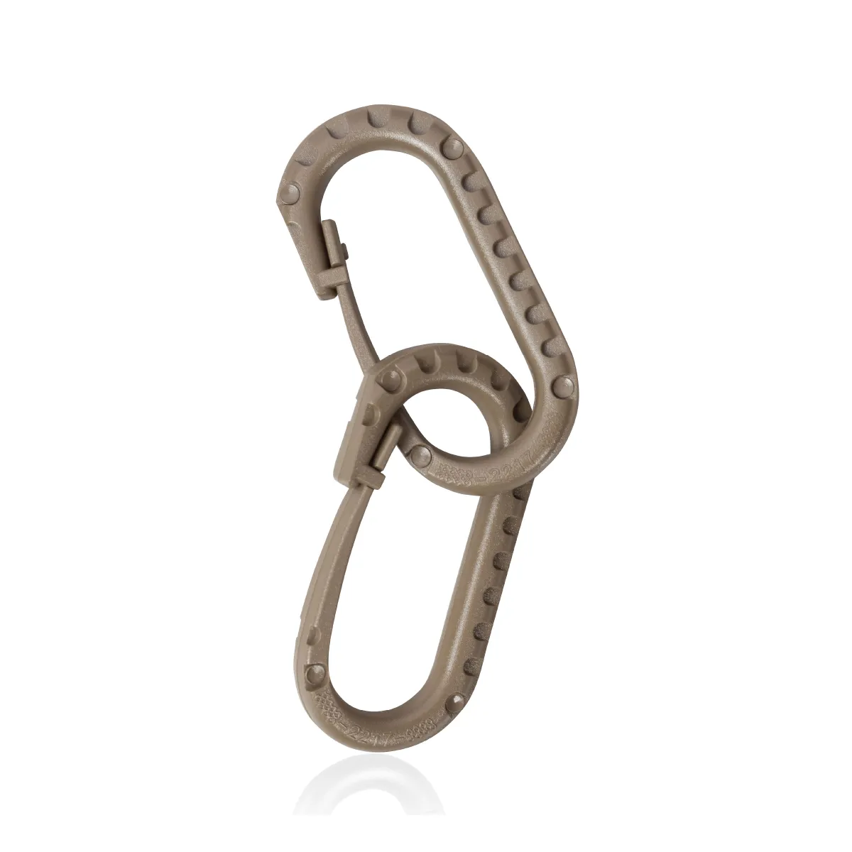 Карабін пластиковий універсальний, 60 х 40 мм. Колір Койот