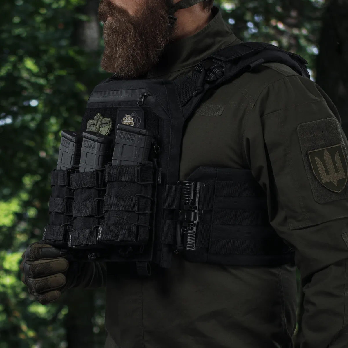 Бронежилет 6-го класу (PRO). Вага 5.7 кг. Керамічні плити Shield Germany 2.65 кг. Чорний 11