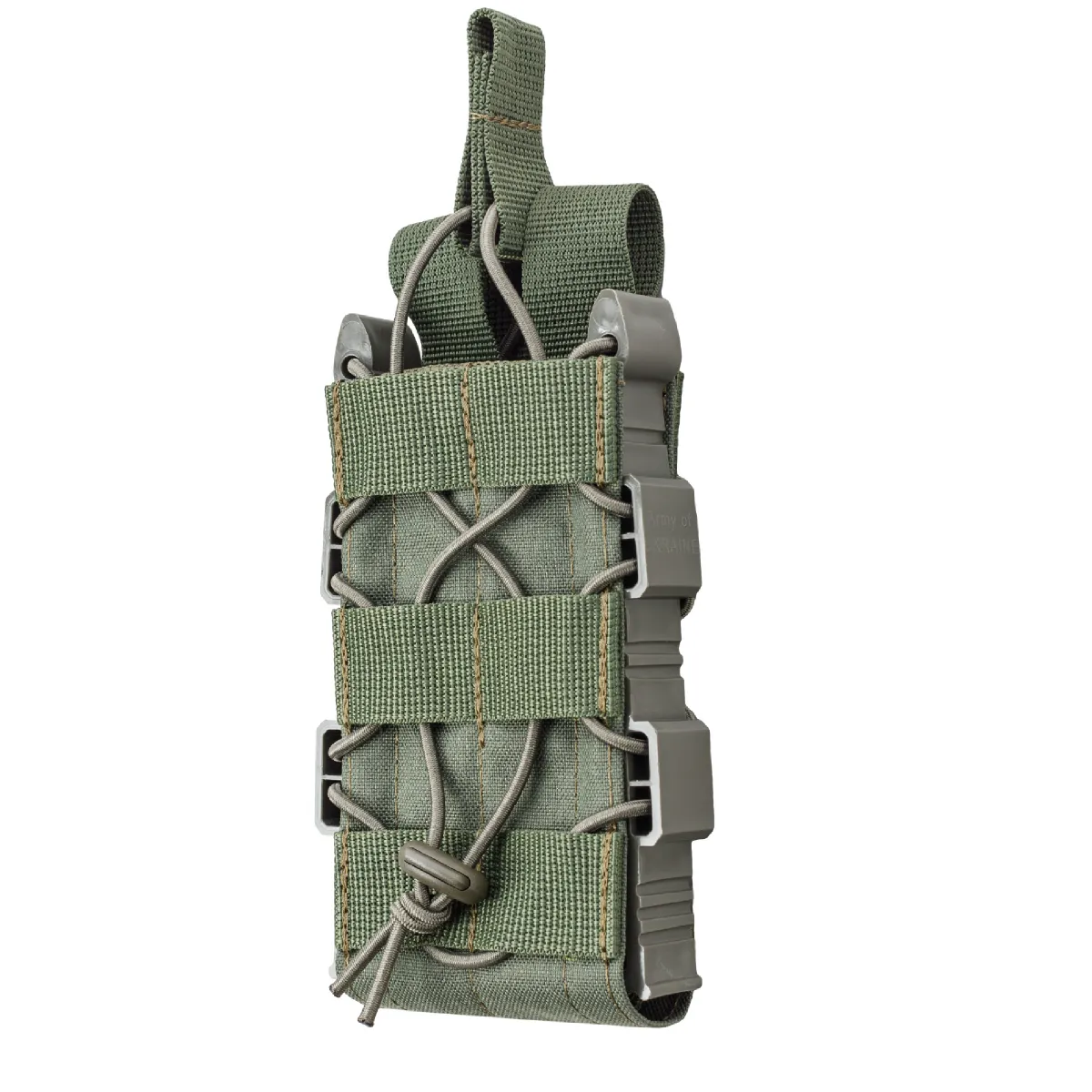 Підсумок одинарний пластиковий для магазину АК/AR. Олива