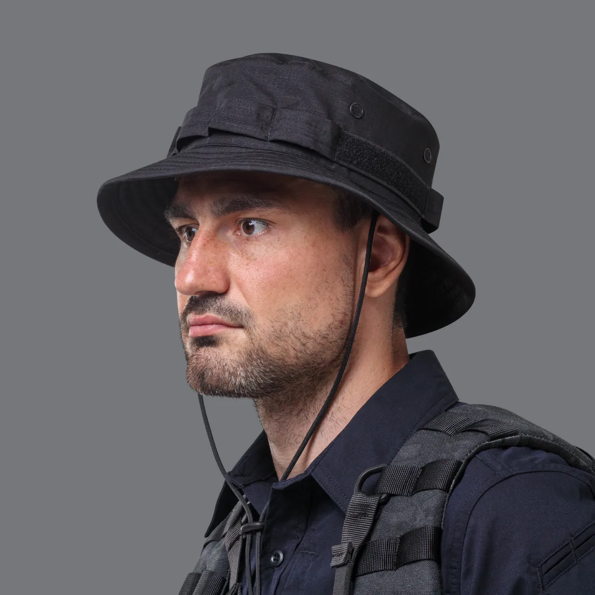 Панама тактична Combat Hat (TDU ripstop). Колір Чорний 2