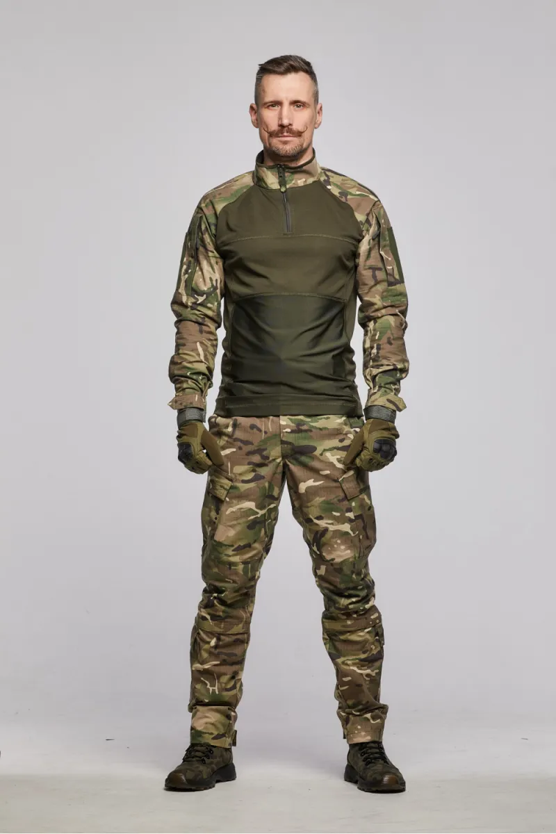 Тактична сорочка UBACS ЗСУ. Основа Coolmax, рукава Rip-Stop. Мультикам 3