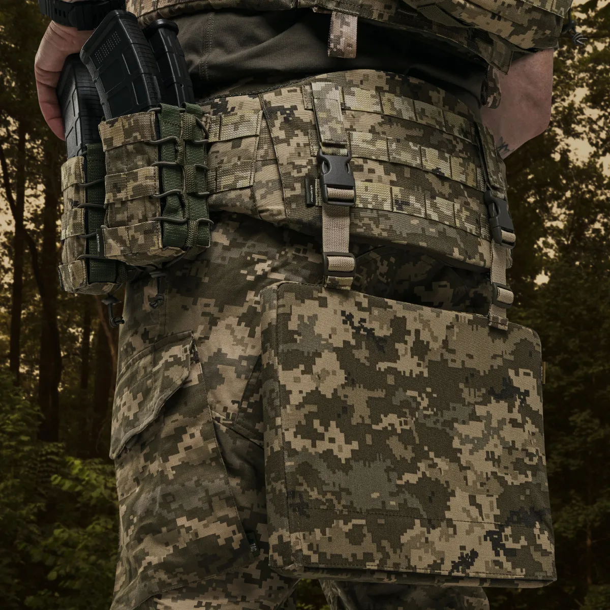 Килимок для сидіння тактичний 2-го класу захисту. Cordura 500D. Піксель (мм-14) 5