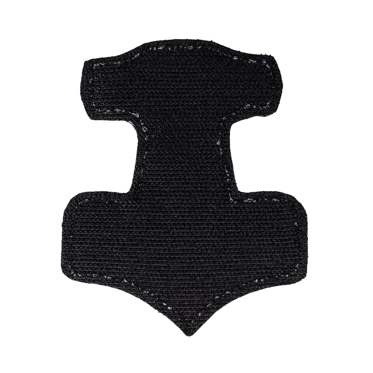 Шеврон (нашивка) Молот Тора на липучці, 10х8 см. Сіро-чорний 4