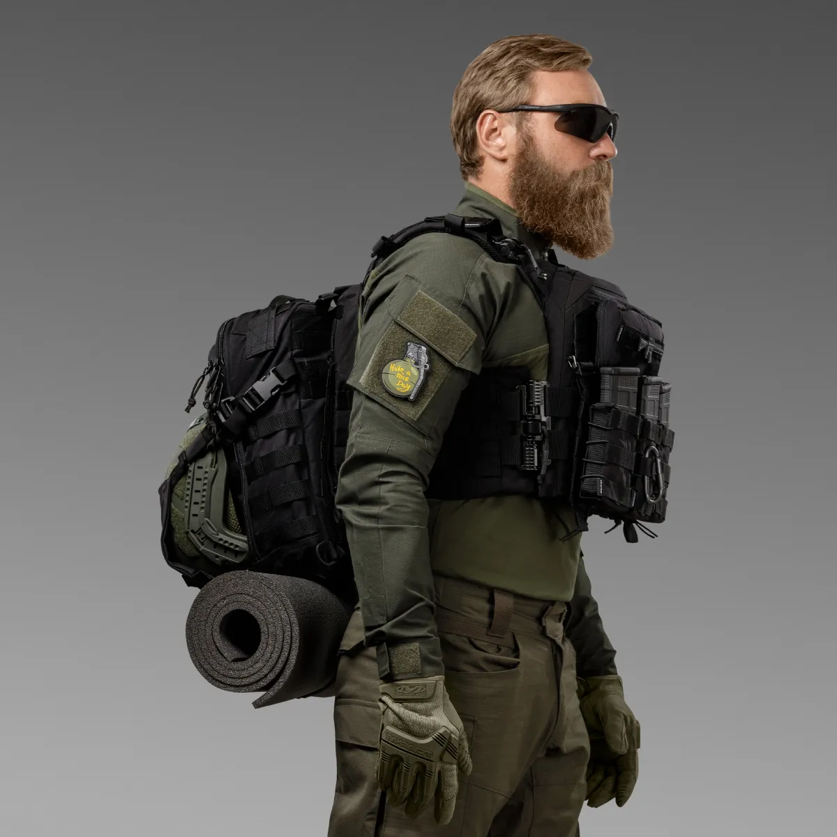 Тактичний рюкзак DP20 на 20 л. Cordura 1000D. Кріплення Molle. Чорний 9