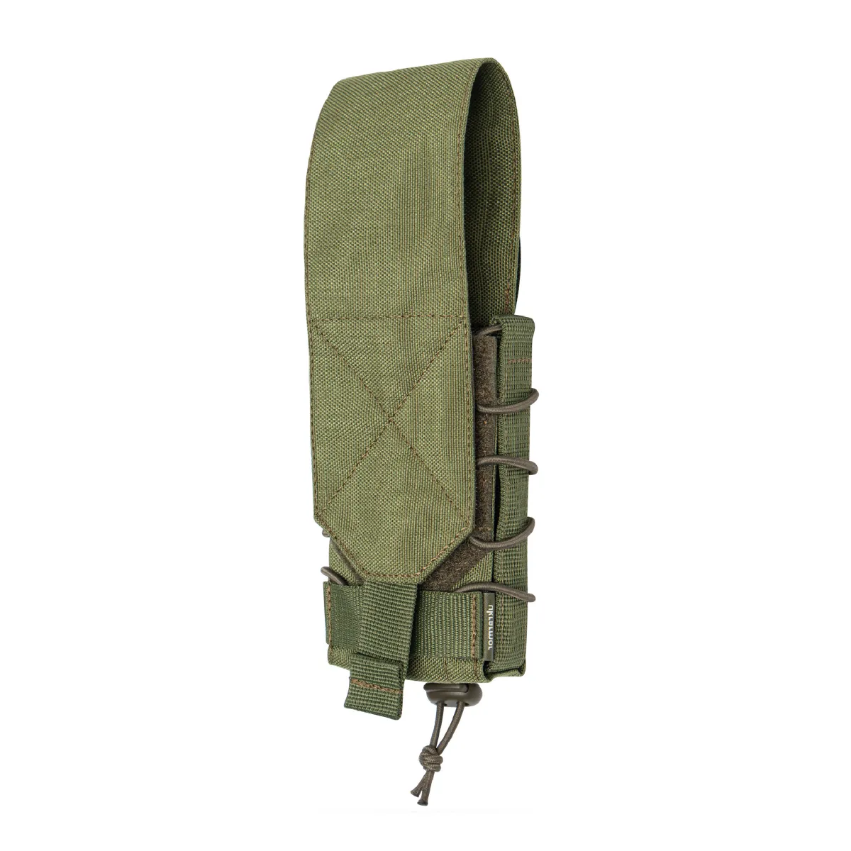 Одинарный закрытый подсумок с клапаном под магазин АК/АR. Олива.