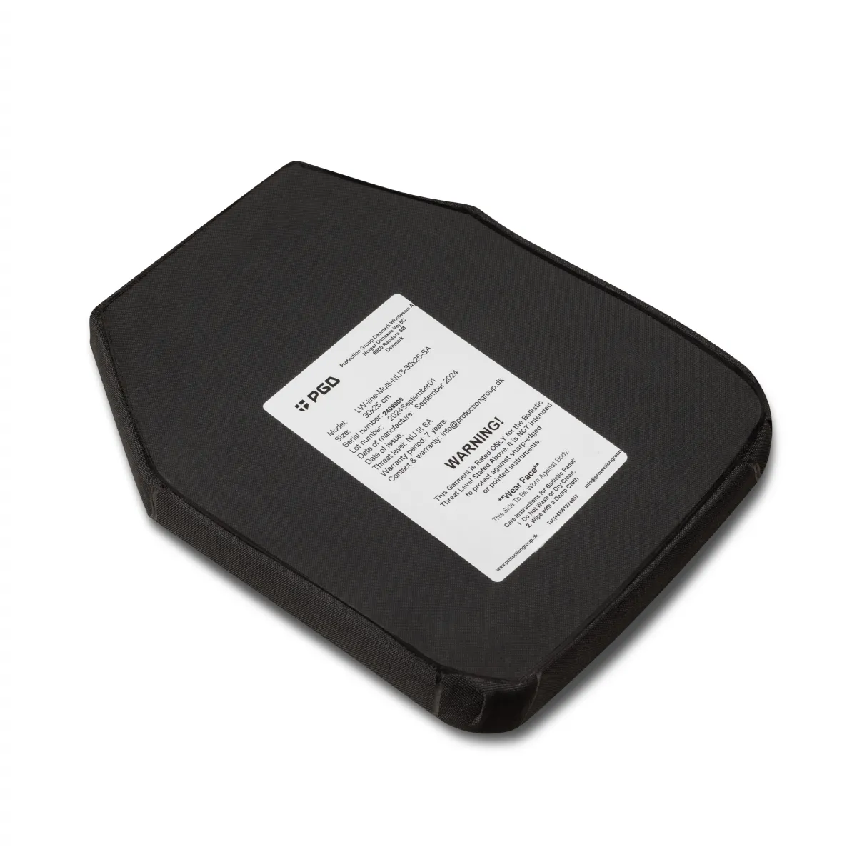 Поліетиленова бронеплита NIJ Level III (SAPI) PGD-LW+. Вага 1.5 кг. Розмір 25 × 30 см 6