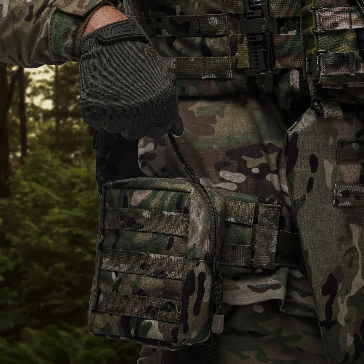 Підсумок утилітарний L. Кріплення Molle. Cordura 1000. Мультикам. 5