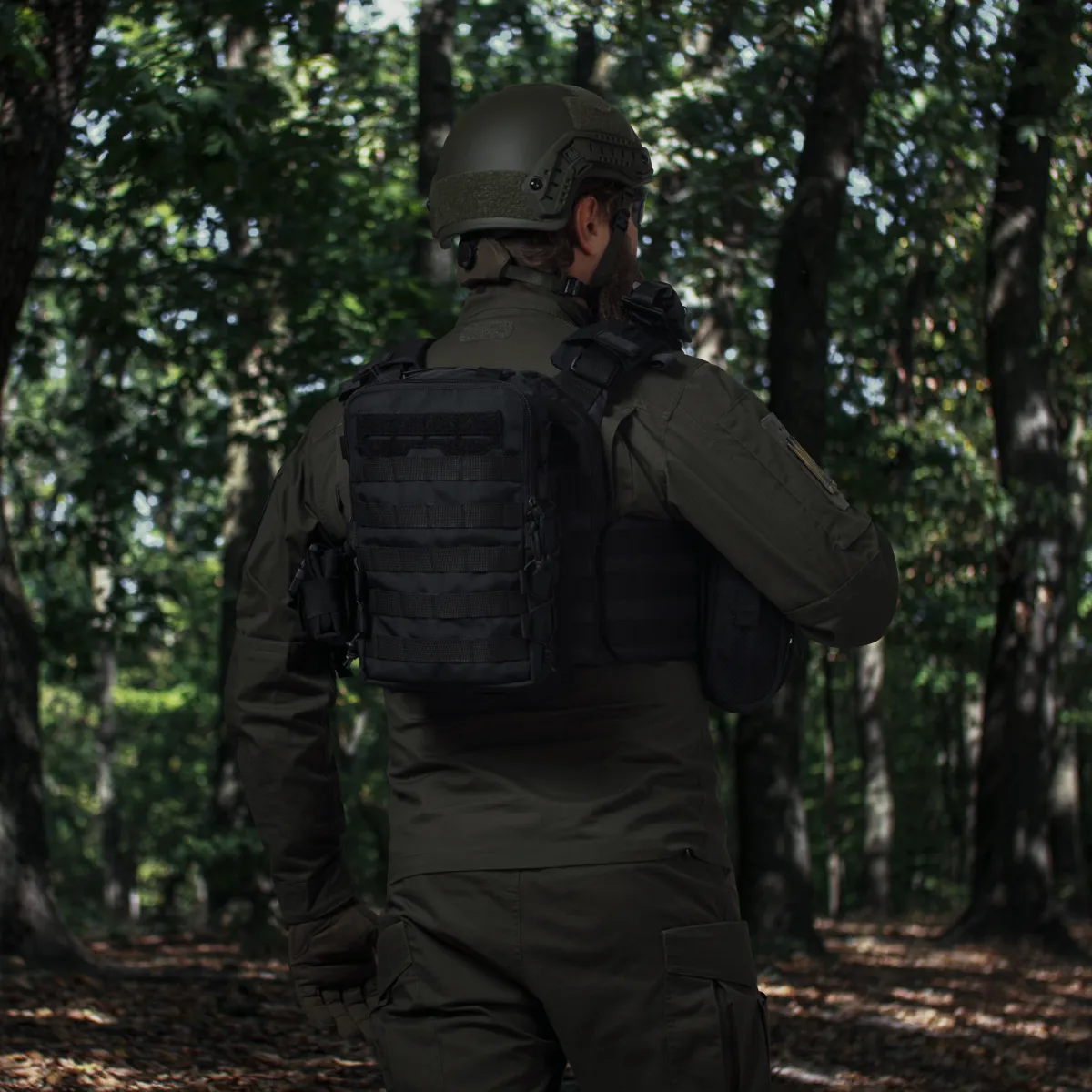 Тактичний рюкзак на 10 л. Кріплення Molle. Cordura 1000D. Чорний 3