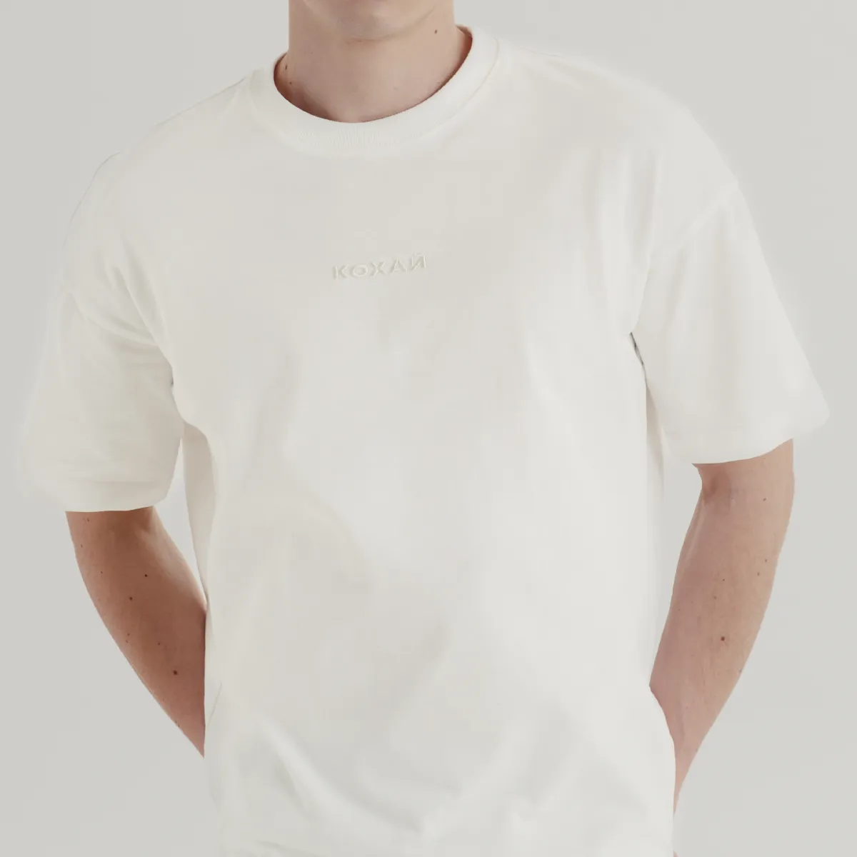 Футболка «Кохай» від Rift. Oversize. Молочний 3