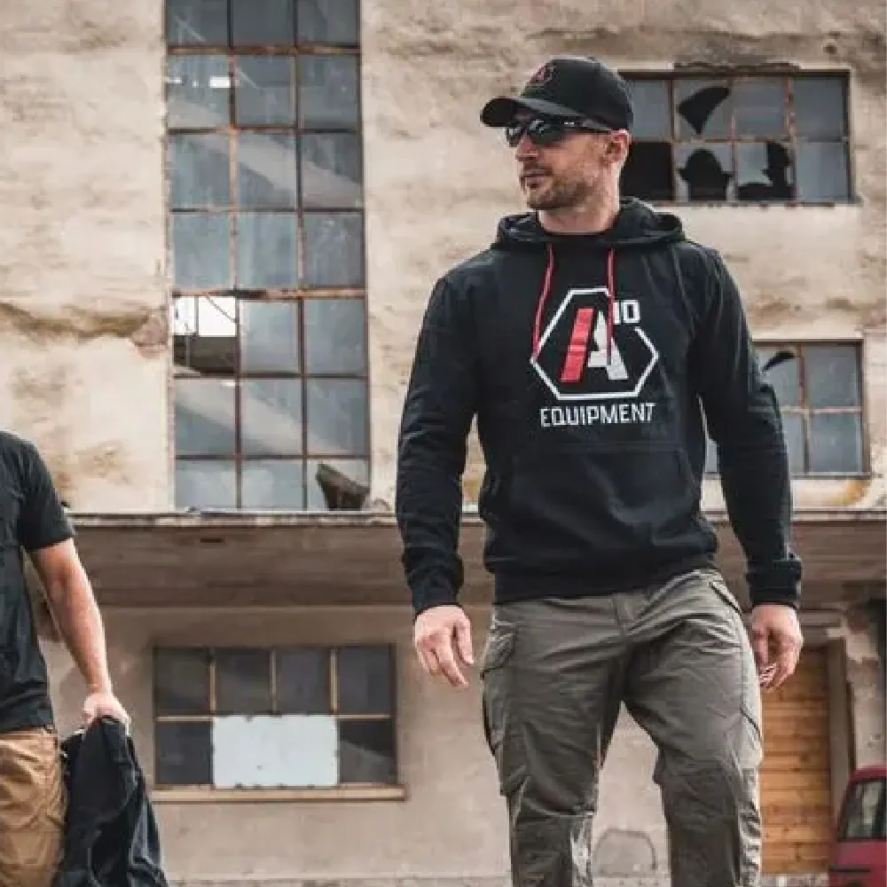 Худі А10 Equipment® з брендовим логотипом. Колір Чорний 3