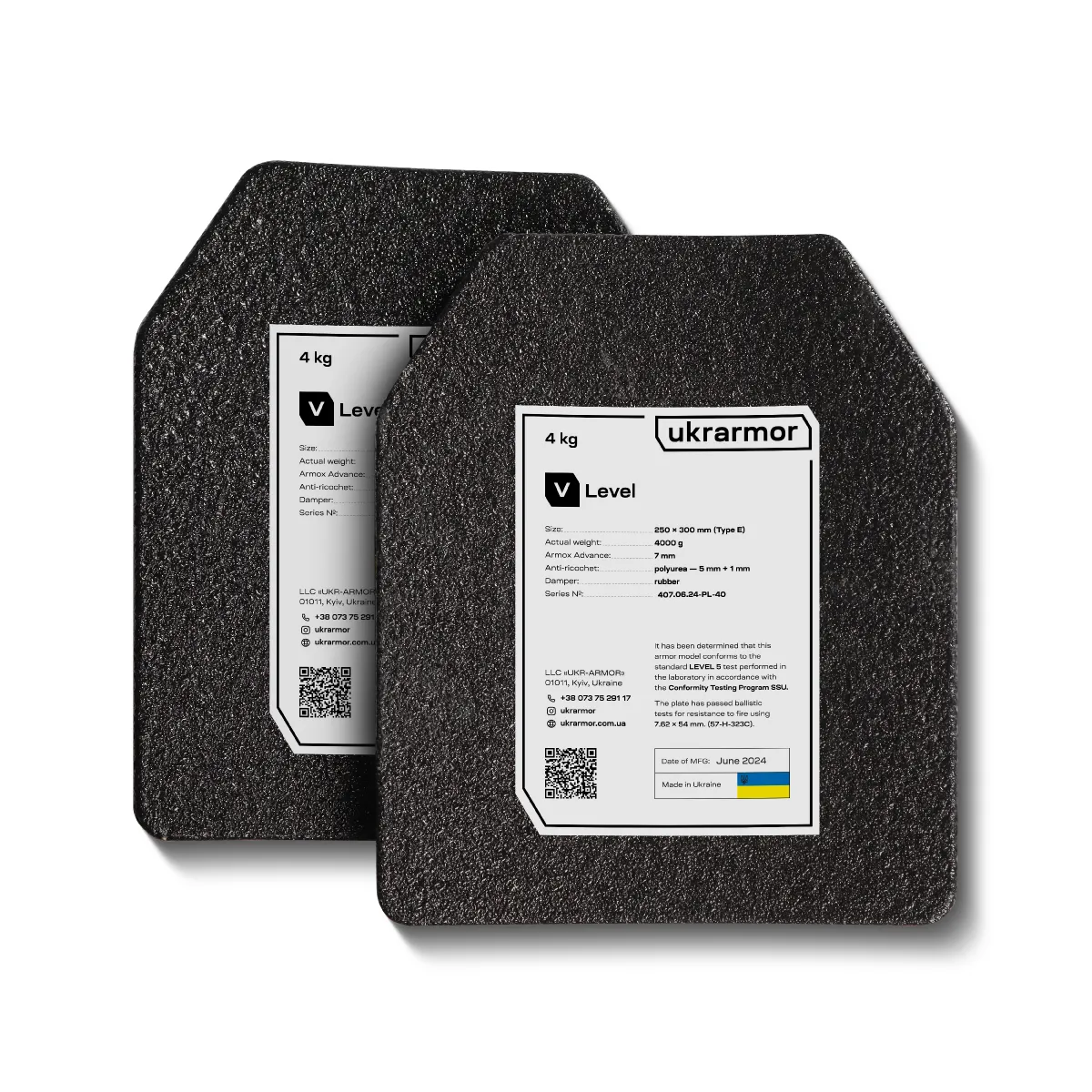 Бронежилет 5-го класу (PRO). Вага 9.6 кг. Сталеві бронеплити 4.4 кг. Мультикам 3