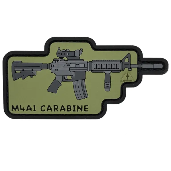 Патч (шеврон) «M4A1 Carabine» от А.Т.А.К.А. Мягкий ПВХ пластик. Олива