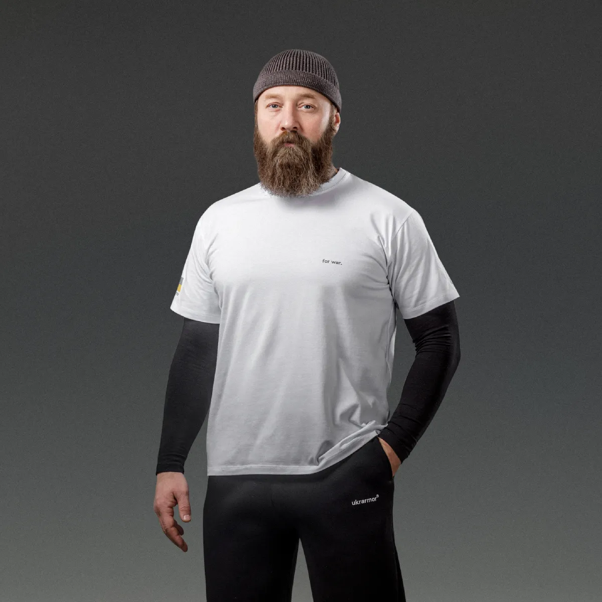Футболка чоловіча For War White (білий). Матеріал Cotton/Elastane 2