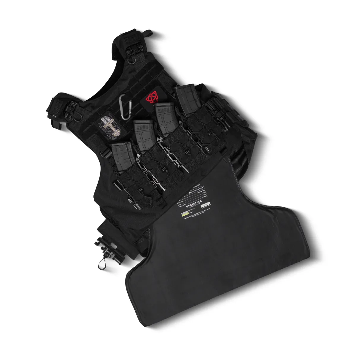 Бойовий бронежилет IBV-1. Вага 3.6 кг. Збільшена площа захисту. Чорний. L/XL 15