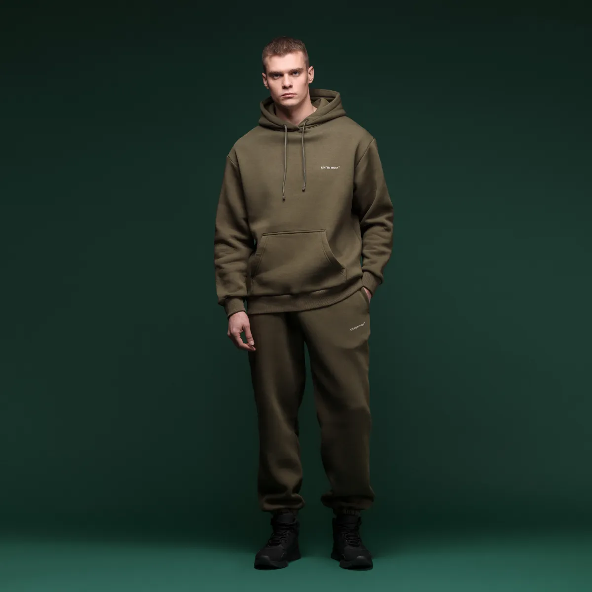 Спортивний костюм Ukrarmor Rush Hood&Pants однотонний. Олива 2