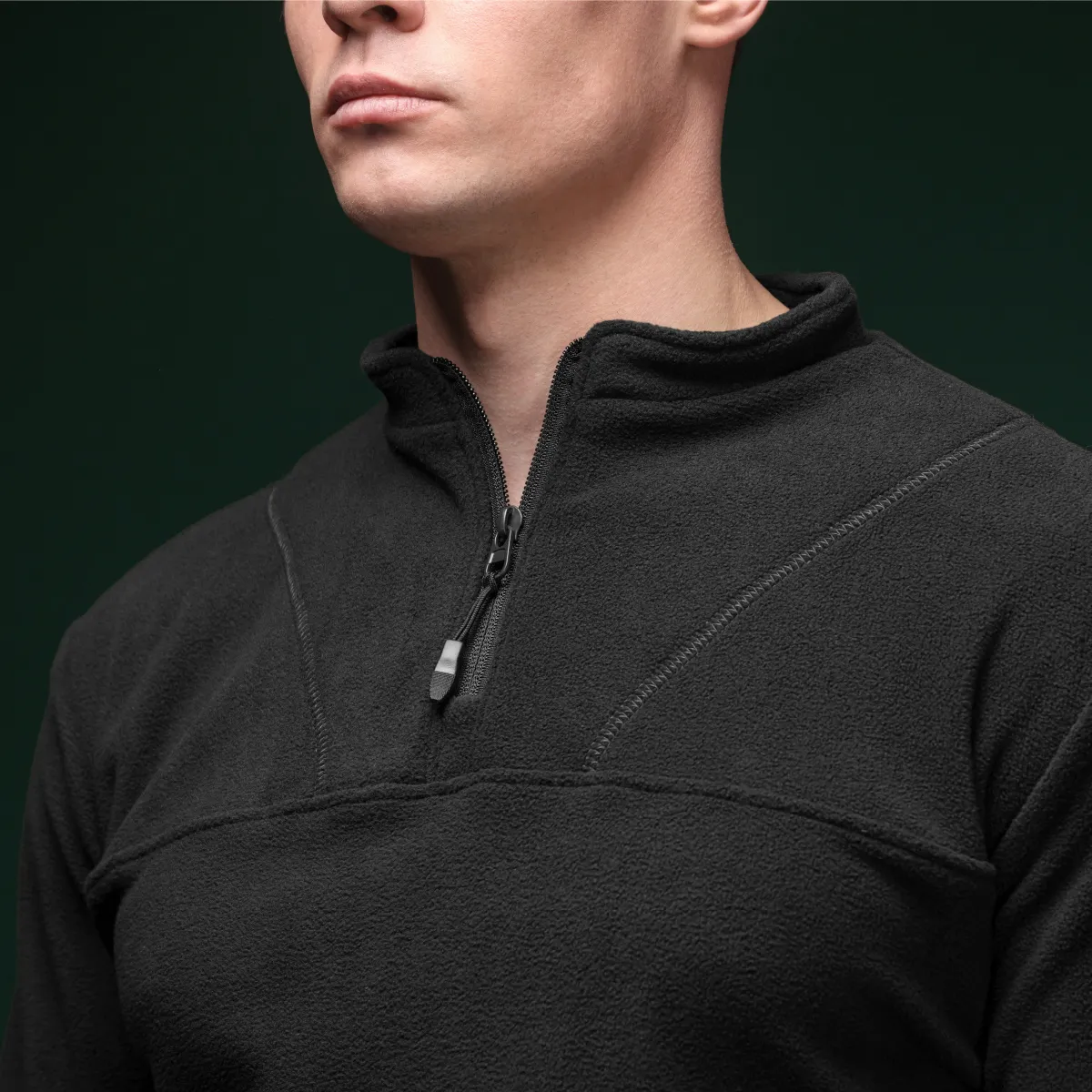Флісова тактична кофта Garrison Fleece Black. Temperature control, polyester 3