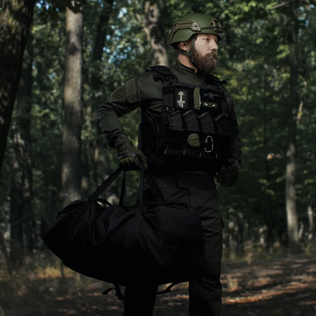 Тактична сумка баул на 100 л. Cordura 500D. Водостійка. Чорна 4