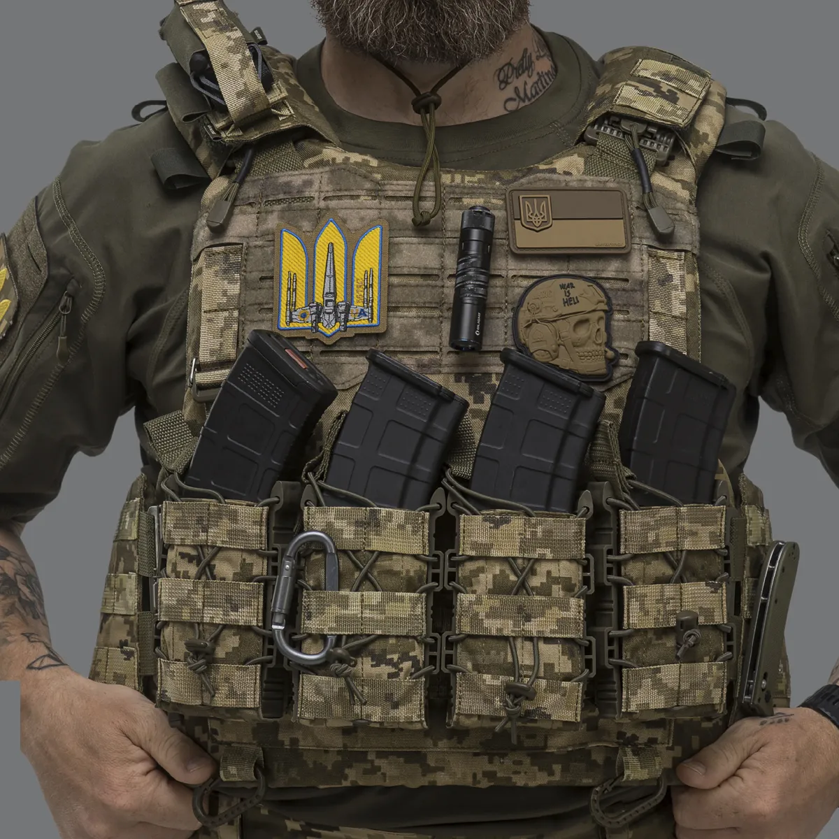 Бойовий бронежилет IBV-2 (Stanag 2920). Вага 3.7 кг. Збільшена площа захисту. Піксель (мм-14).  S/M 9