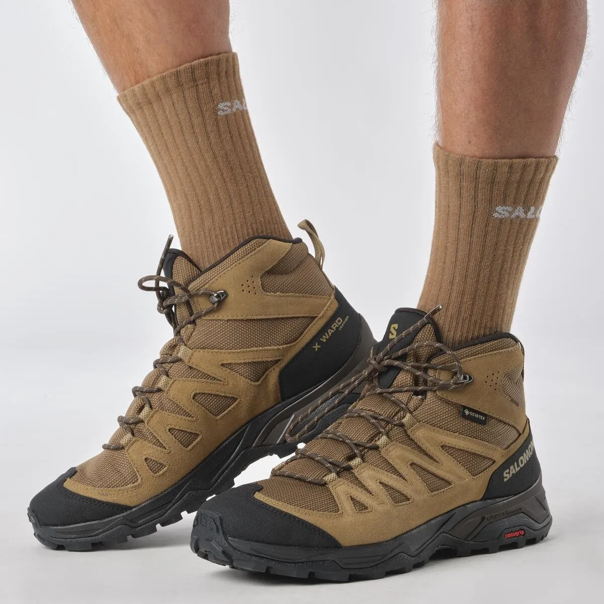 Трекінгові черевики Salomon X Ward Leather MID Gore-Tex. Коричневий 3