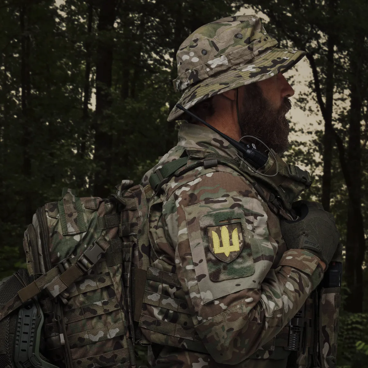 Підсумок для рації. Кріплення Molle. Cordura 1000. Колір Мультикам 4