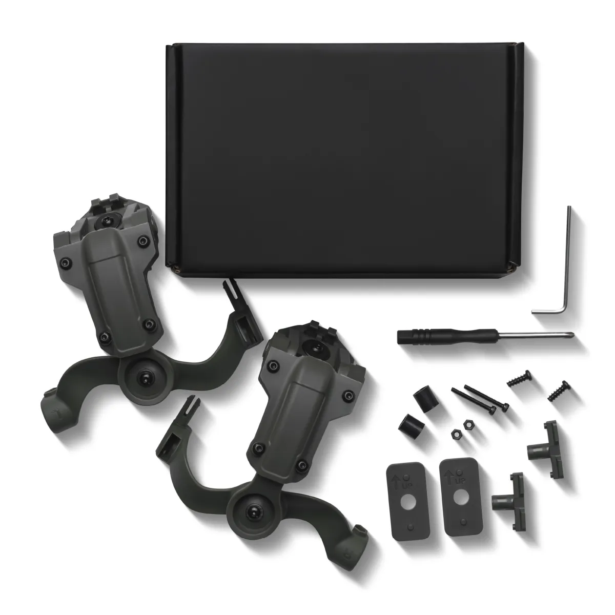 Кріплення адаптер для активних навушників на шолом. Олива 8