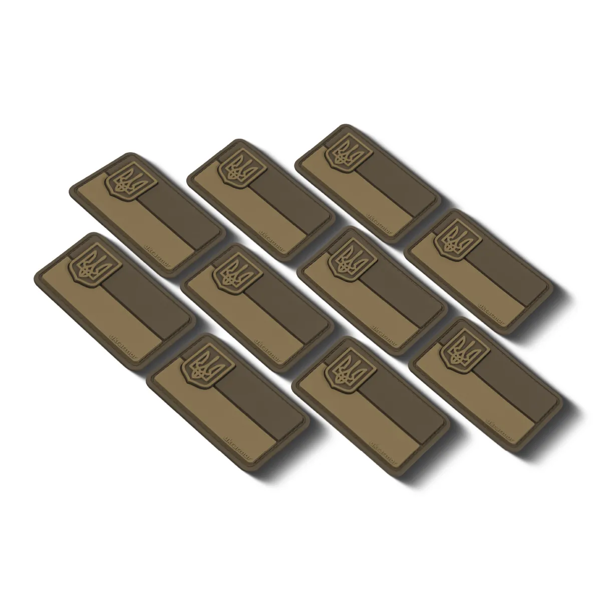 Шеврон прапор України з гербом. М'який ПВХ пластик. Койот 5