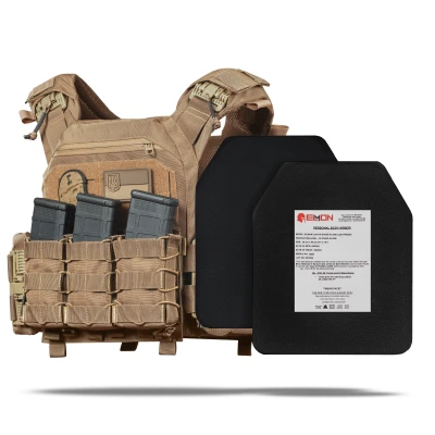 Бронежилет 4 уровня NIJ (PRO). Вес 6.1 кг. Керамические плиты Elmon 2.8 кг. Койот