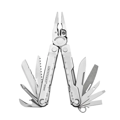 Мультитул Leatherman® (США) Rebar Silver на 17 інструментів з нержавіючої сталі, нейлоновий чохол