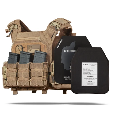 Бронежилет 3 уровня NIJ (PRO). Вес 3.5 кг. Полиэтиленовые плиты PGD-LW+ SAPI 1.5 кг. Койот