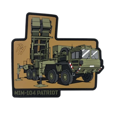 Патч (шеврон) «MIM-104 Patriot» від Patch hunter. М’який ПВХ пластик. Койот