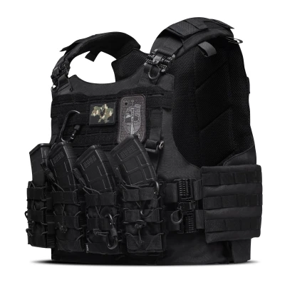 Бойовий бронежилет IBV-2 (Stanag 2920). Вага 4.3 кг. Збільшена площа захисту. Чорний. L/XL