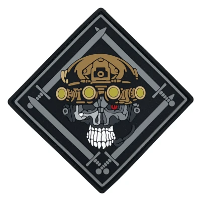 Патч (шеврон) «Gladiator» від від А.Т.А.К.А. М’який ПВХ пластик. Сірий